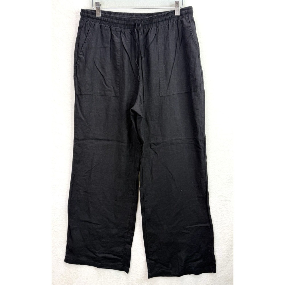 Beautiful Nomad Women's Black Viscose Linen Pants Size XXL